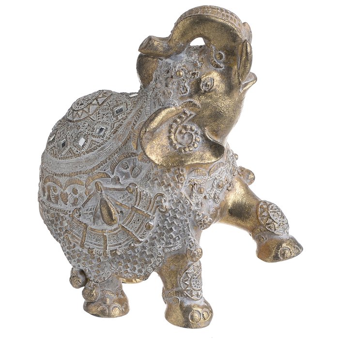 Статуэтка Слон молочно-золотого цвета