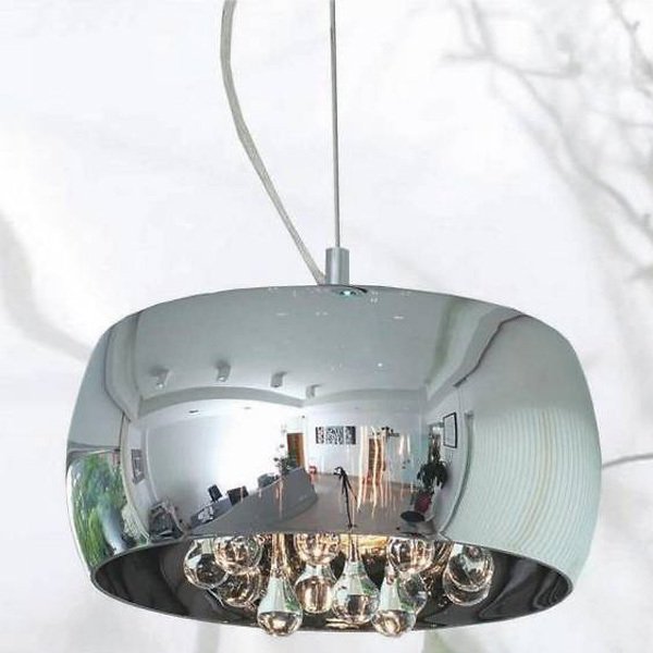 Подвесной светильник Horizon с зеркальным плафоном из хромированного металла - лучшие Подвесные люстры в INMYROOM