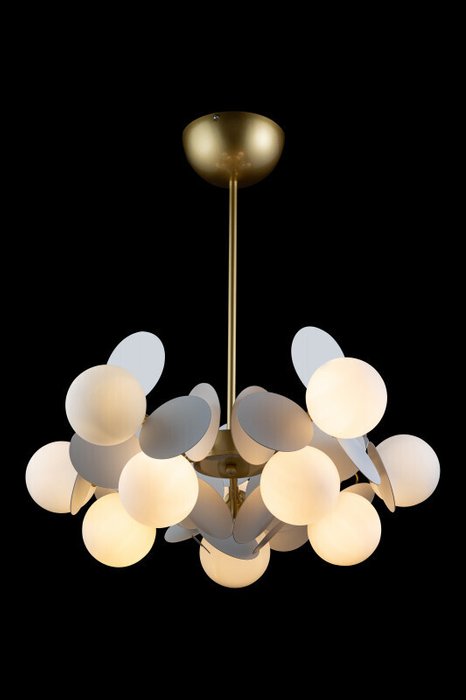 Люстра на штанге MATISSE 10008/10 white (стекло, цвет белый) - купить Подвесные люстры по цене 25940