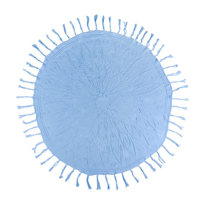 Плед Fairytale диаметр 130 голубого цвета - лучшие Пледы в INMYROOM