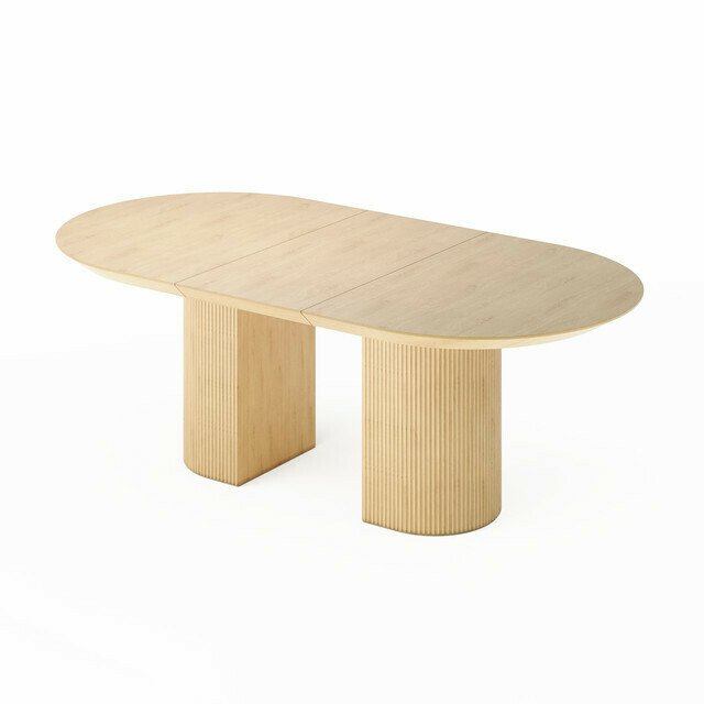 Раздвижной обеденный стол Рана S бежевого цвета - купить Обеденные столы по цене 220160.0