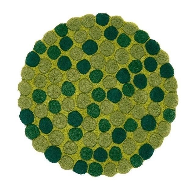 Круглый ковер Adok зеленого цвета 200 см