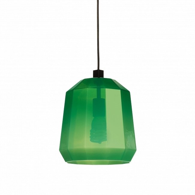 Подвесной светильник Green Glass зеленого цвета