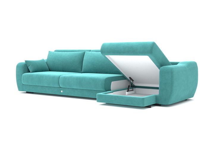 Угловой диван-кровать бирюзового цвета - купить Угловые диваны по цене 305000.0