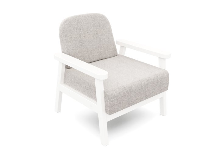 Кресло Флори серо-белого цвета - лучшие Интерьерные кресла в INMYROOM