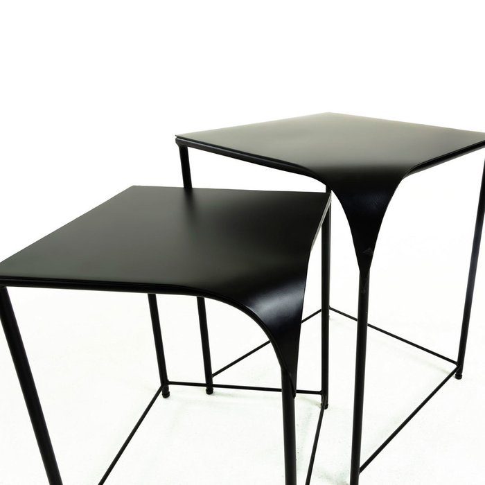 Комплект из двух кофейных столиков Plimton черного цвета - купить Кофейные столики по цене 18990.0