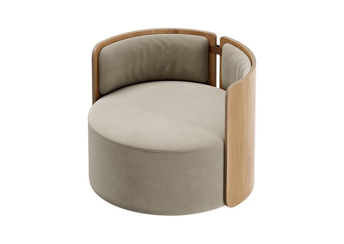 Кресло вращающееся Lagom 80 цвета бежевый-натуральный дуб Кресло вращающееся Lagom 80 цвета бежевый-натуральный дуб