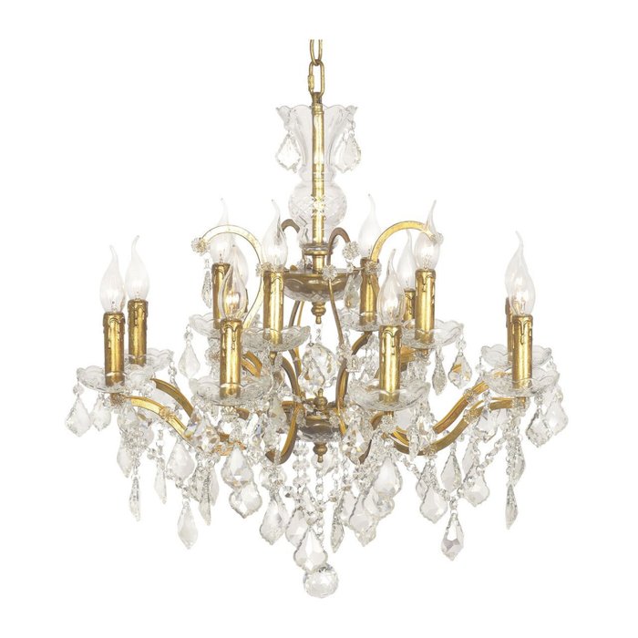 Хрустальная люстра Teramo E 1.1.12 BR (металл, цвет золото) Хрустальная люстра Teramo E 1.1.12 BR (металл, цвет золото)