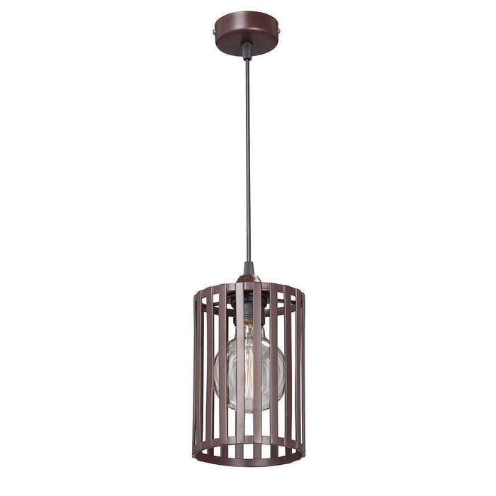 Подвесной светильник из металла коричневого цвета