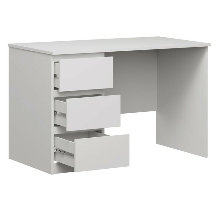 Стол письменный однотумбовый с тремя ящиками Кастор белого цвета - купить Письменные столы по цене 8999.0