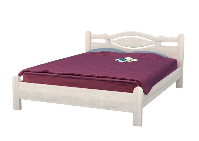 Кровать Орден 1 ясень-натуральный 160х200 - лучшие Кровати для спальни в INMYROOM