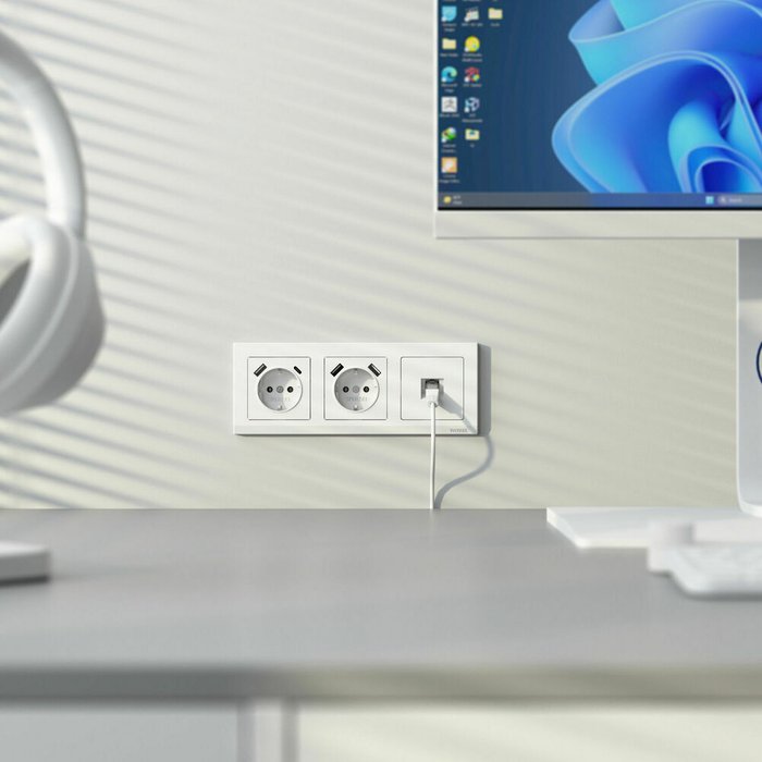 W1171761/ Розетка с заземлением, шторками и USB тип A+C (белый матовый) W1171761 Встраиваемые механизмы белые матовые - лучшие Выключатели в INMYROOM W1171761/ Розетка с заземлением, шторками и USB тип A+C (белый матовый) W1171761 Встраиваемые механизмы белые матовые - лучшие Выключатели в INMYROOM