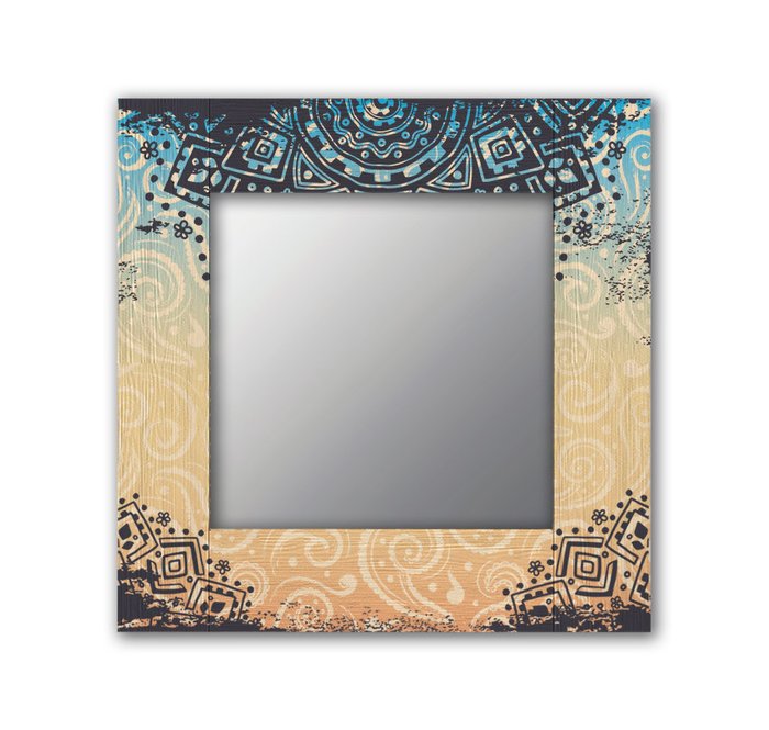 Настенное зеркало Этника 50х65 бежевого цвета - купить Настенные зеркала по цене 13190.0