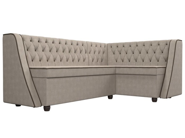 Кухонный угловой диван Лофт бежевого цвета - лучшие Угловые диваны в INMYROOM