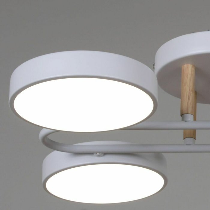Потолочная люстра 03322-0.3-08 WH+WOOD (акрил, цвет белый) - лучшие Потолочные люстры в INMYROOM Потолочная люстра 03322-0.3-08 WH+WOOD (акрил, цвет белый) - лучшие Потолочные люстры в INMYROOM