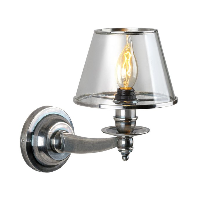 Настенный светильник серебряного цвета - купить Бра и настенные светильники по цене 23200.0