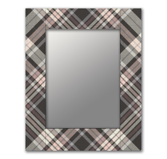 Настенное зеркало Шотландия-4 50х65 серого цвета