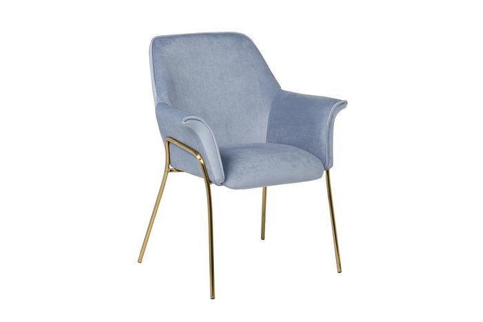 Стул в обивке из велюра серо-голубого цвета - купить Обеденные стулья по цене 21600.0