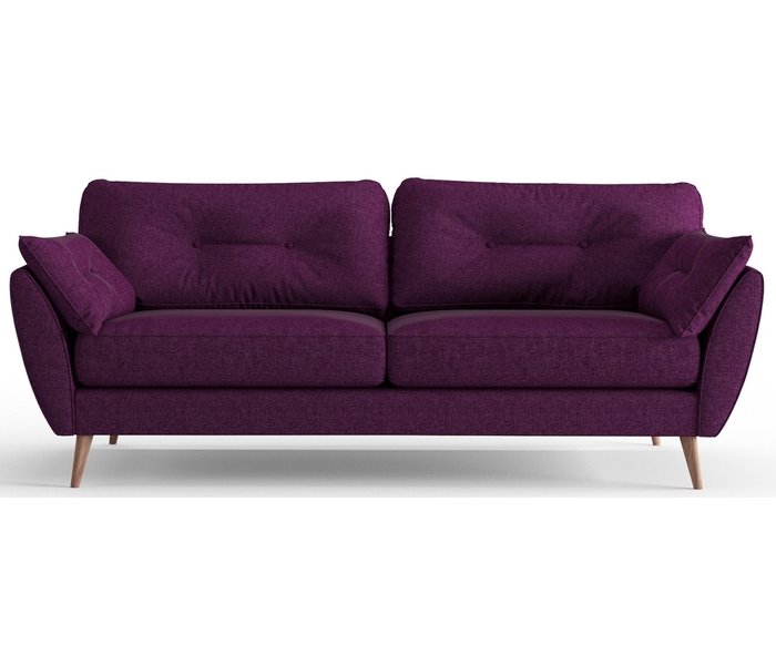 Диван из рогожки Favorite фиолетового цвета - купить Прямые диваны по цене 32490.0