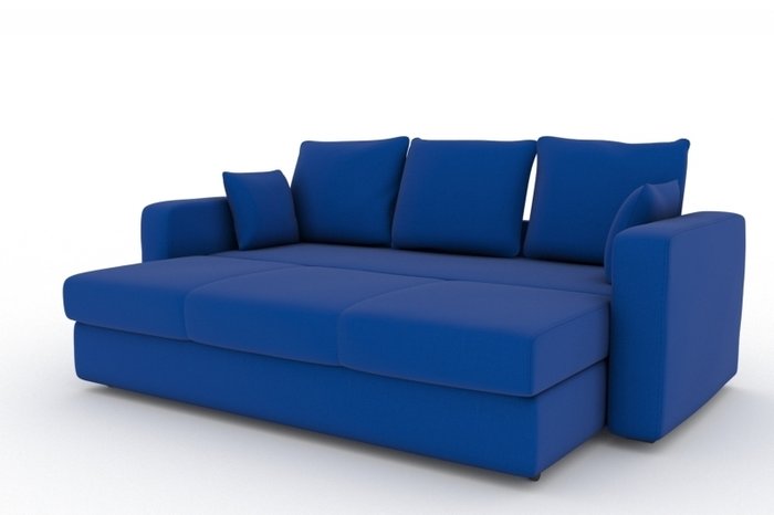 Прямой диван-кровать Liverpool синего цвета - купить Прямые диваны по цене 15500.0