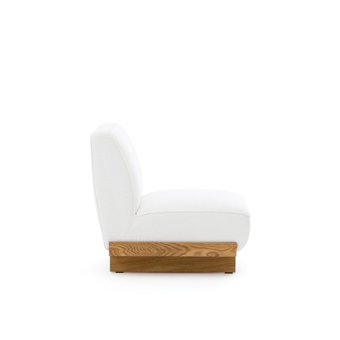 Кресло из вискозы и льна Denoh бежевого цвета - лучшие Интерьерные кресла в INMYROOM