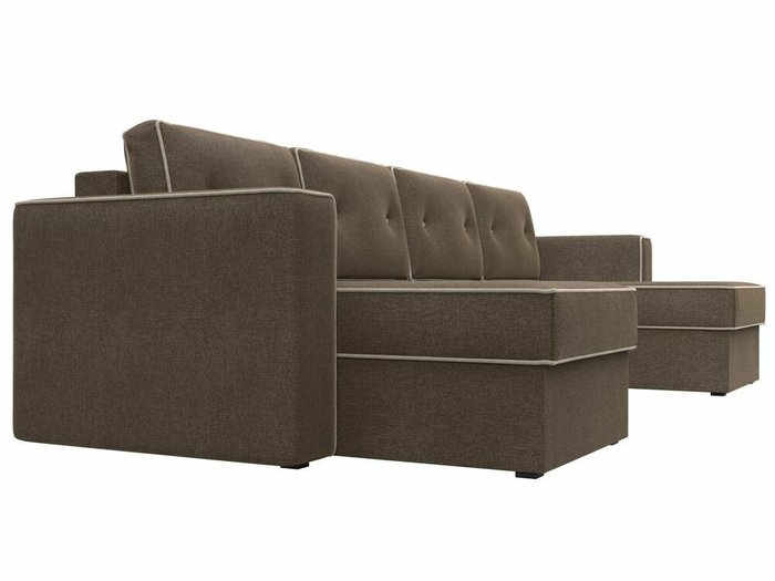 Угловой диван-кровать Принстон коричневого  цвета - лучшие Угловые диваны в INMYROOM