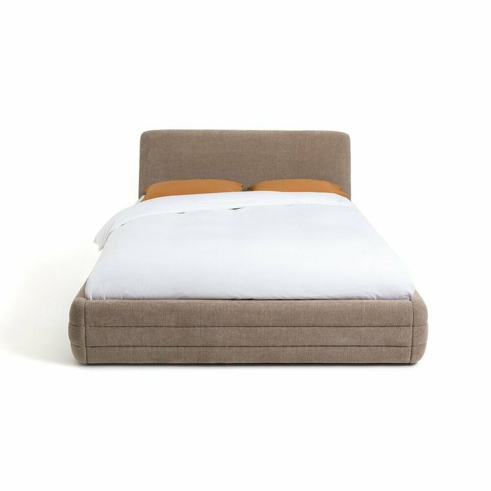 Кровать мягкая с кроватным основанием Rocca 160x200 коричневого цвета - купить Кровати для спальни по цене 76619.0