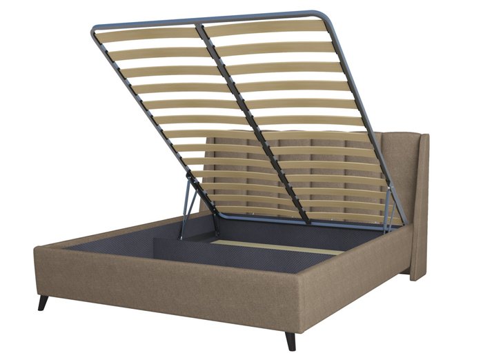 Кровать Skordia 140х200 темно-бежевого цвета с подъемным механизмом - купить Кровати для спальни по цене 34380.0