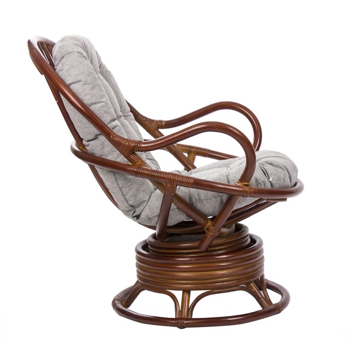 Кресло-качалка Swivel Rocker с подушкой коньяк - лучшие Садовые кресла в INMYROOM