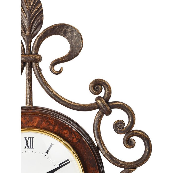 Часы настенные Ля Флер коричневого цвета - лучшие Часы в INMYROOM