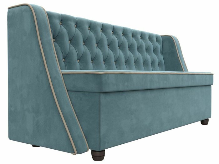 Кухонный прямой диван Лофт бирюзового цвета - лучшие Прямые диваны в INMYROOM