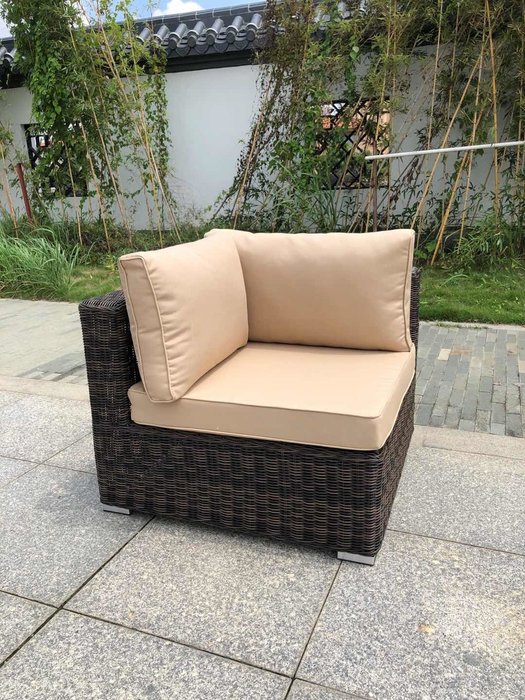 Кресло Karl бежево-коричневого цвета  - купить Садовые кресла по цене 39900.0