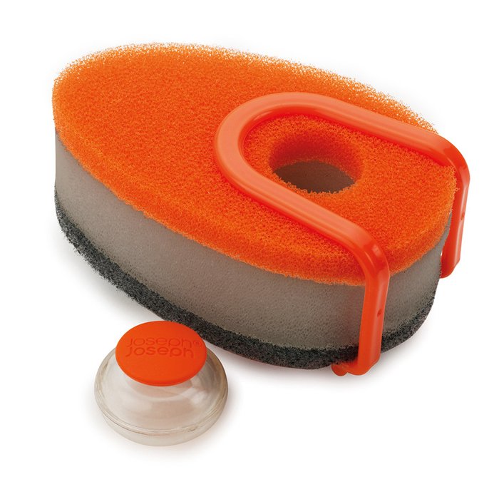 Набор губок с капсулой для моющего средства Joseph Joseph soapy sponge™ из 3 штук оранжевый
