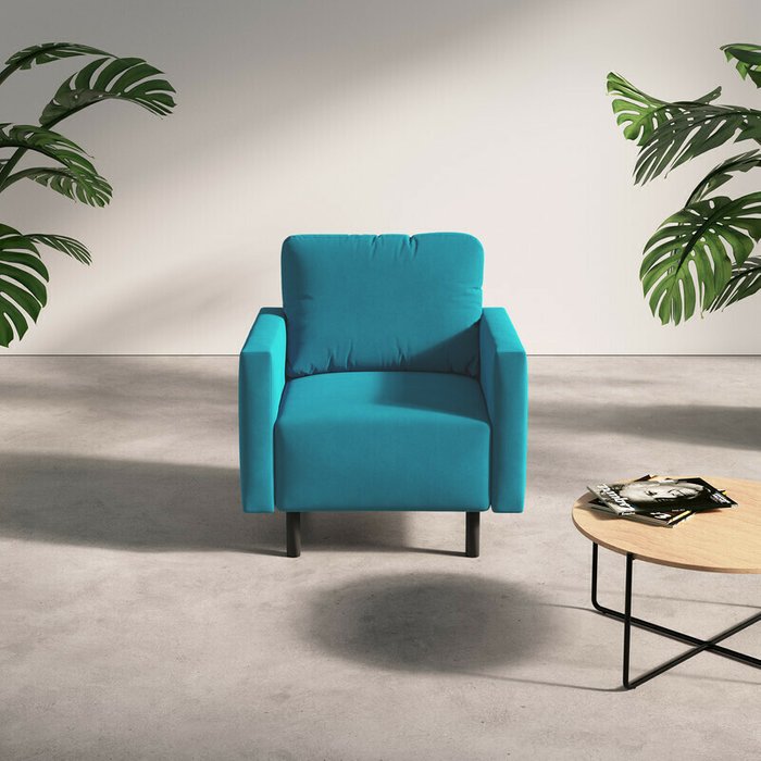 Кресло Сканди синего цвета - купить Интерьерные кресла по цене 12990.0
