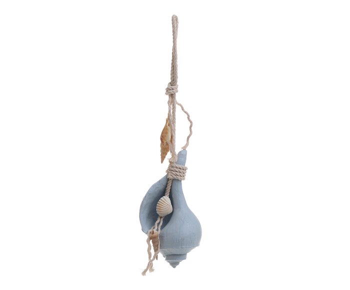 Декор подвесной голубая ракушка