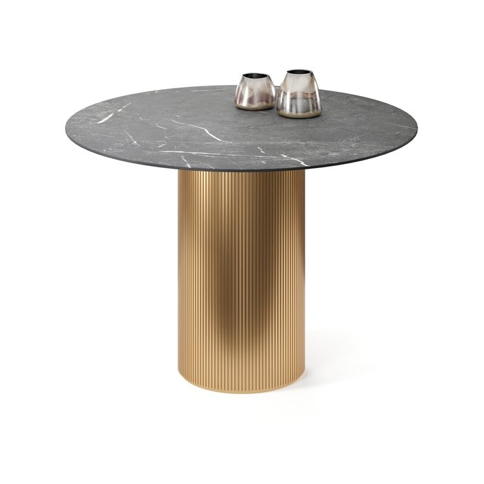 Обеденный стол Субра черно-золотого цвета - купить Обеденные столы по цене 54178.0