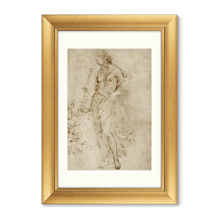 Репродукция картины Female Figure with a Tibia, 1508г. - купить Картины по цене 12499.0