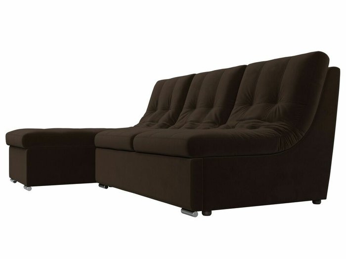 Угловой диван-кровать Релакс коричневого цвета угол левый - лучшие Угловые диваны в INMYROOM
