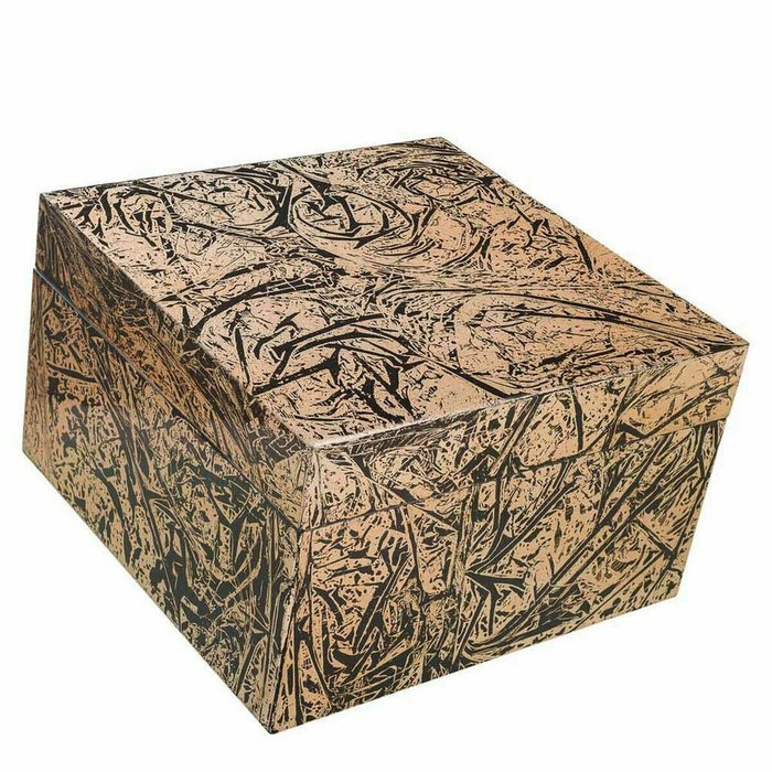 Шкатулка Чёрный Позолоченный Керамика Деревянный MDF 25 x 15 x 25 cm
