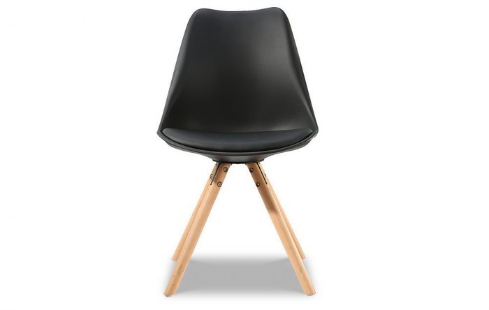 Стул Кейси с деревянными ножками черный - купить Обеденные стулья по цене 4200.0
