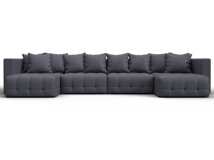 Угловой диван-кровать Лига-052 Лонг серого цвета (экокожа) - купить Угловые диваны по цене 142990 Угловой диван-кровать Лига-052 Лонг серого цвета (экокожа) - купить Угловые диваны по цене 142990