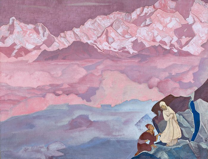 Репродукция картины на холсте Розовая гора 