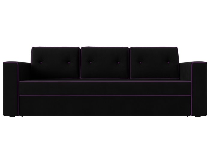 Прямой диван-кровать Принстонн черного цвета - купить Прямые диваны по цене 43999.0
