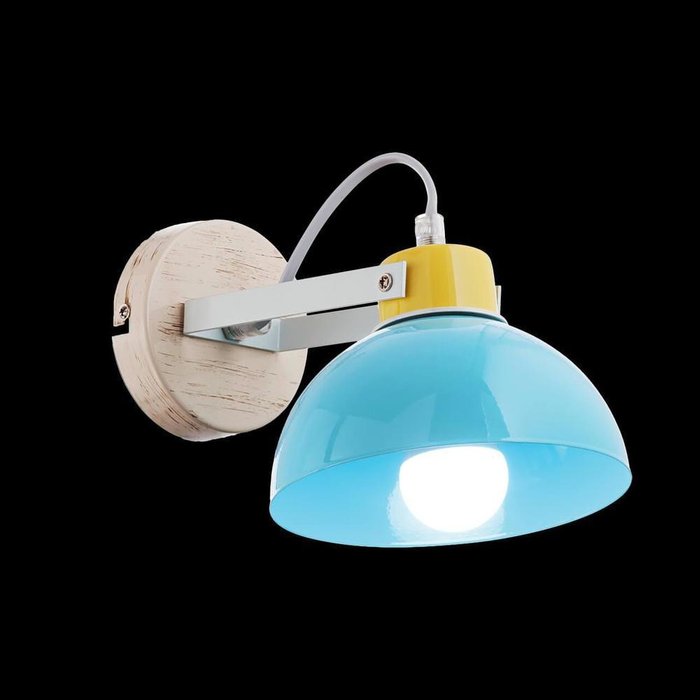 Спот Ideal Lux Titti Azzurro - купить Настенные детские светильники по цене 2540.0