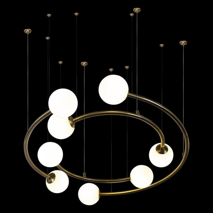 Подвесная люстра Infinite 10155/800 Gold (стекло, цвет белый) - купить Подвесные люстры по цене 19840