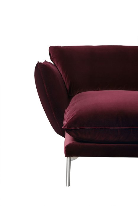 Угловой диван Hugo бордового цвета - купить Угловые диваны по цене 952600.0