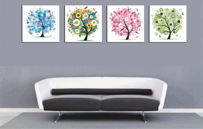 Декоративная картина "Разные деревья" - купить Принты по цене 4990.0