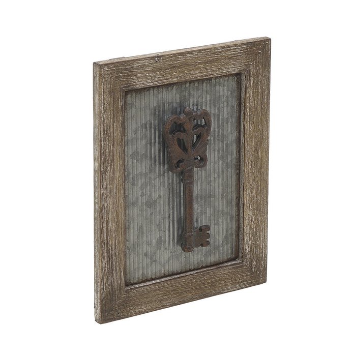Декор настенный Ключ из металла и дерева