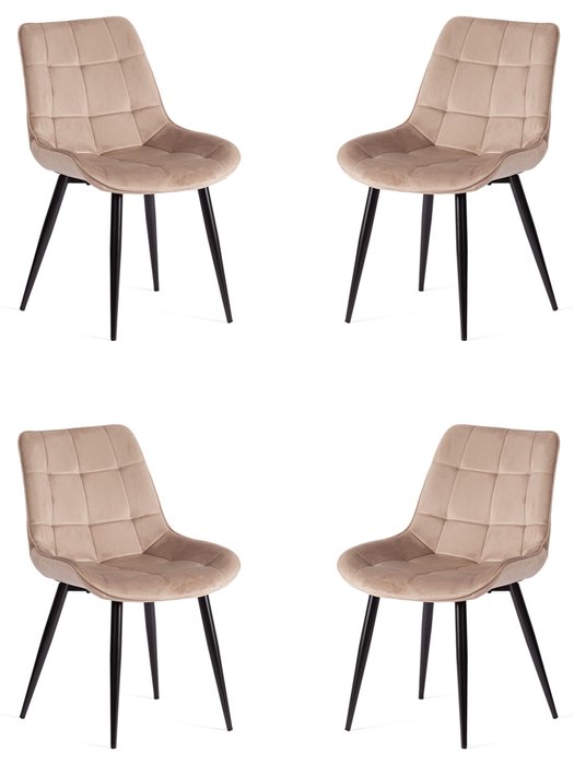 Комплект из четырех стульев Abruzzo бежевого цвета