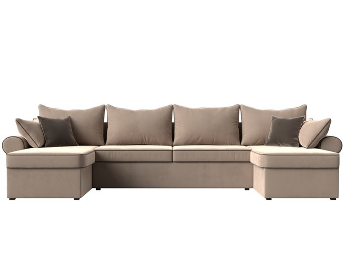 Угловой диван-кровать Элис бежевого цвета - купить Угловые диваны по цене 90999.0